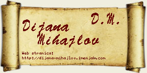 Dijana Mihajlov vizit kartica